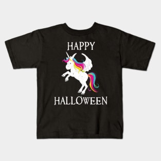 Happy Halloween Clipart Funny Unicorn Design Kids T-Shirt